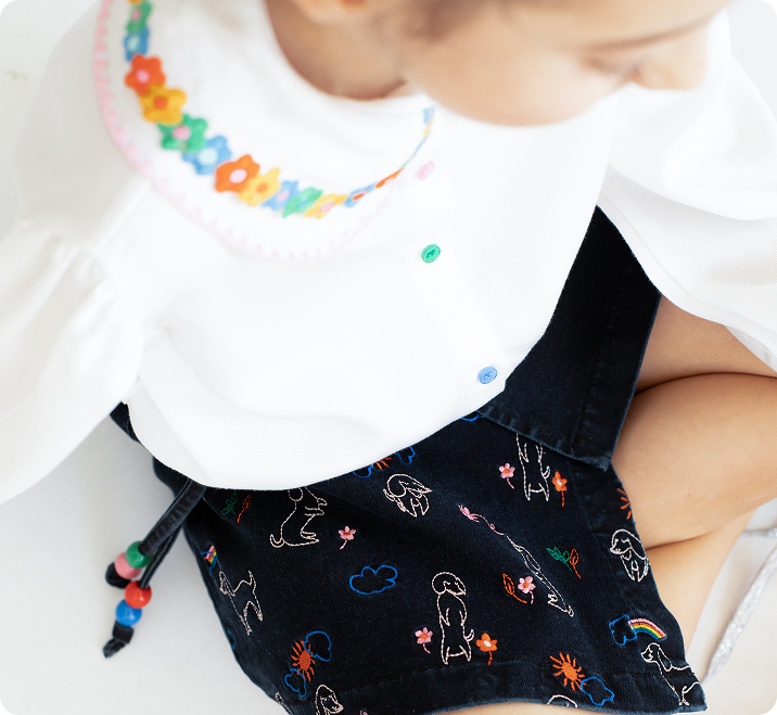 Petite Bloom Collar Shirt 8-9