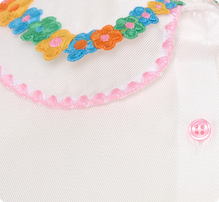 Petite Bloom Collar Shirt 8-9
