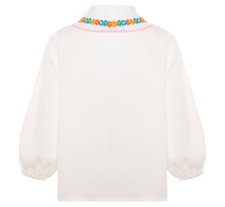 Petite Bloom Collar Shirt 8-9