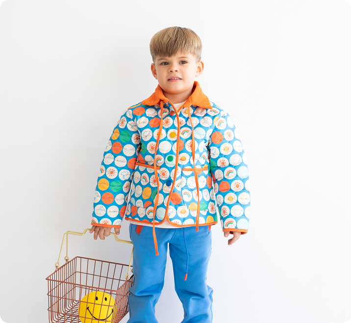 Orange Bubble Quilted Jacket