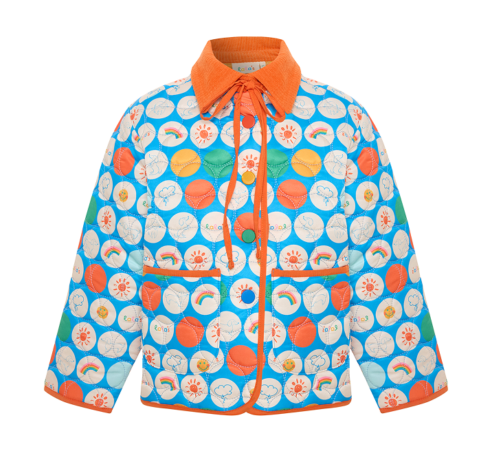 Orange Bubble Quilted Jacket