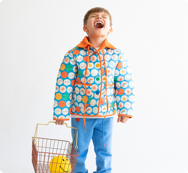 Orange Bubble Quilted Jacket