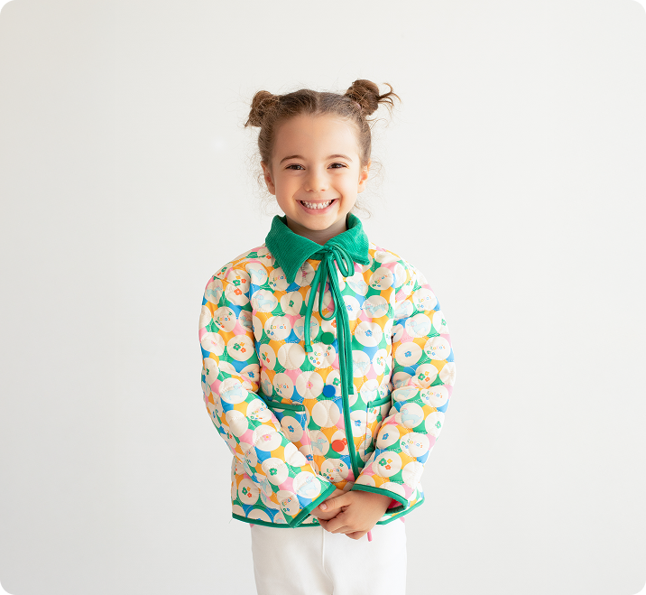 Green Bubble Quilted Jacket 8-9