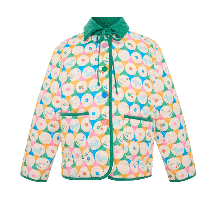 Green Bubble Quilted Jacket 8-9