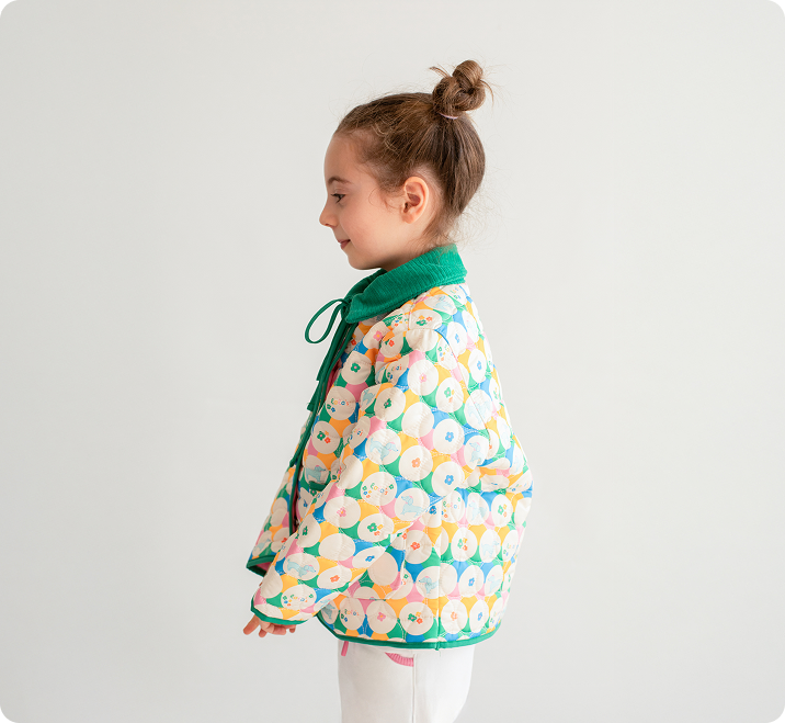 Green Bubble Quilted Jacket 8-9